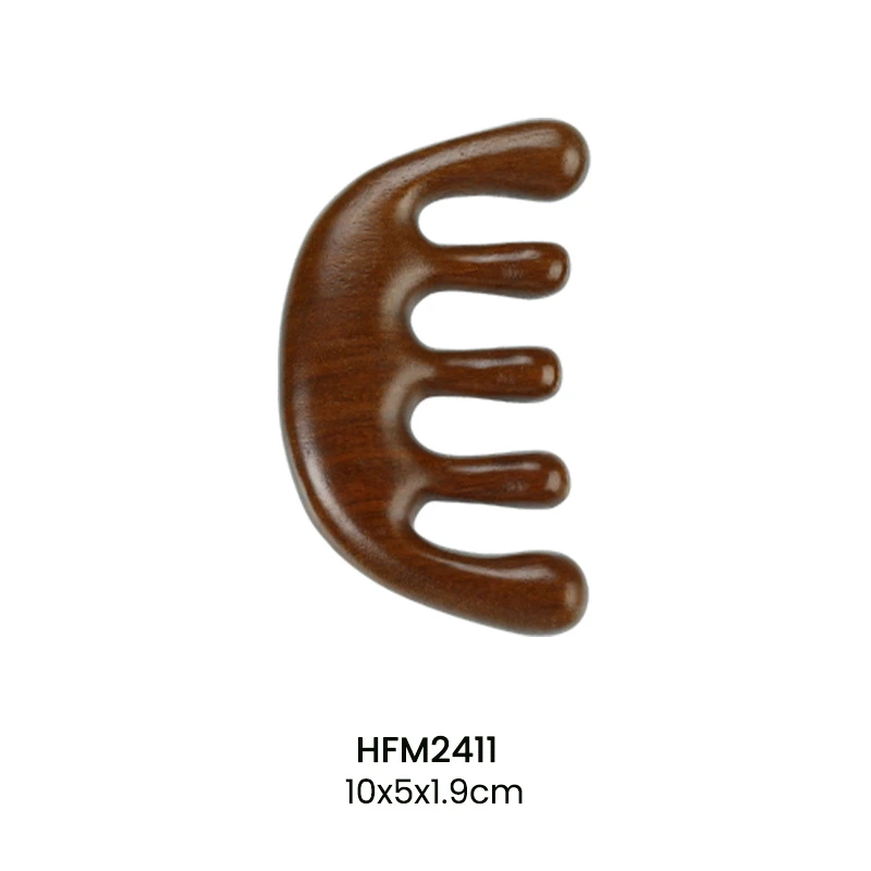 부드러운 두피 마사지와 휴식을위한 곡선 빗