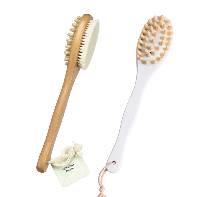 안마 핀을 가진 두 배 옆 나무로 되는 몸 솔
