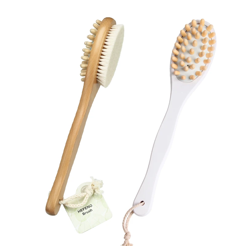 안마 핀을 가진 두 배 옆 나무로 되는 몸 솔