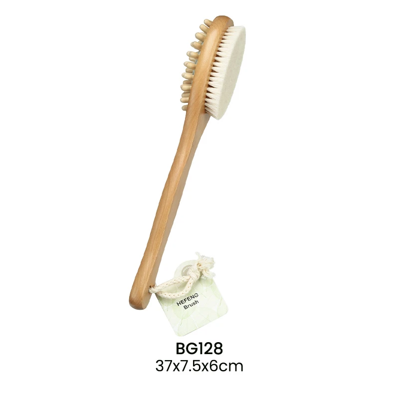 안마 핀을 가진 두 배 옆 나무로 되는 몸 솔