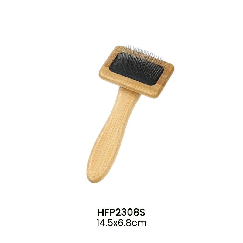 강철 핀이있는 에코 대나무 일반 슬리커 브러시