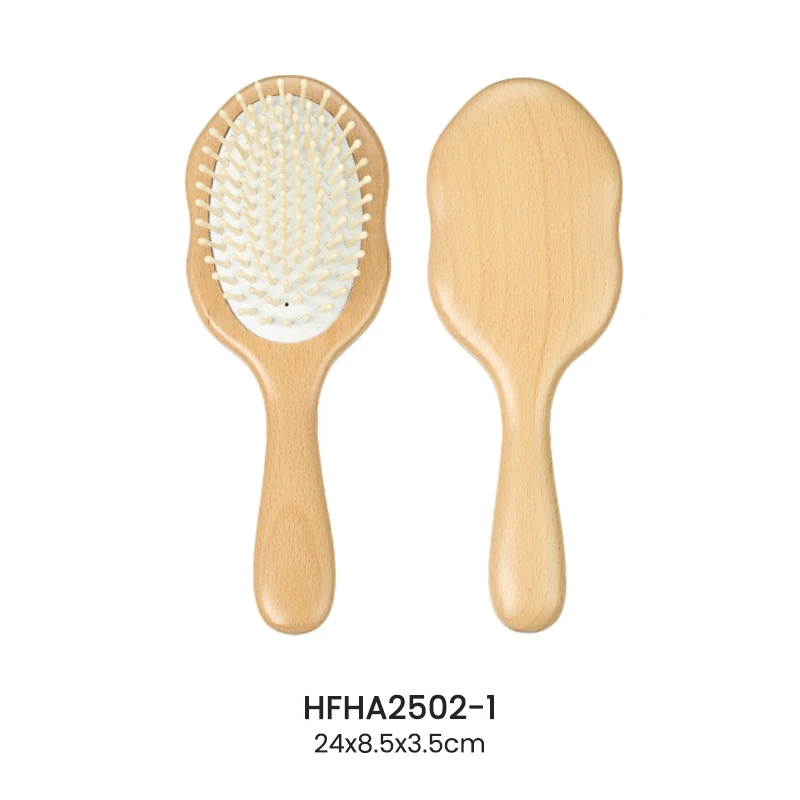귀여운 조롱박 너도밤 나무 두피 케어 헤어 브러쉬
