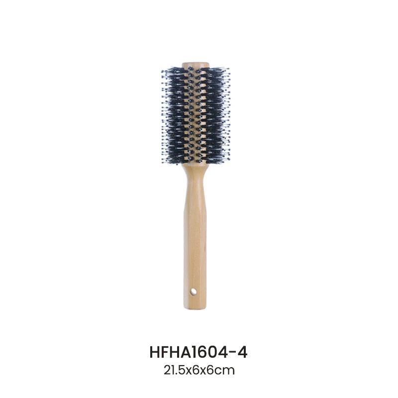 맞춤형 혼합 털 나무 둥근 스타일링 헤어 브러시